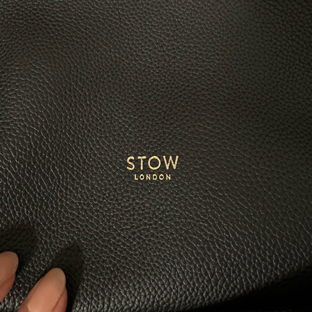 Stow London Black Curve Bag Gold Hardware - Picture 11 of 12